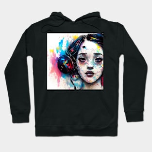 AnimeGirl Splash of color Hoodie